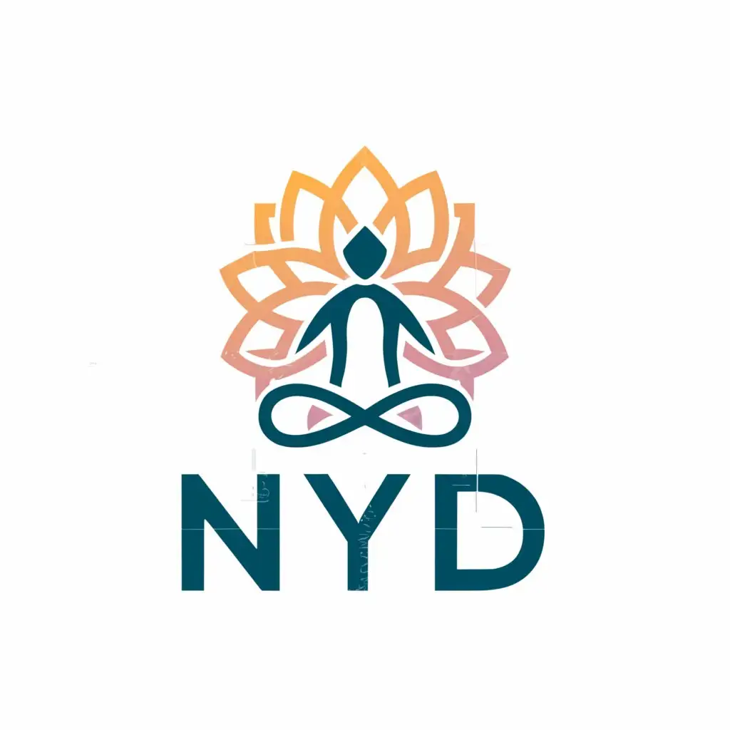 a logo design,with the text "NYD", main symbol:a yogi,Moderate,clear background
