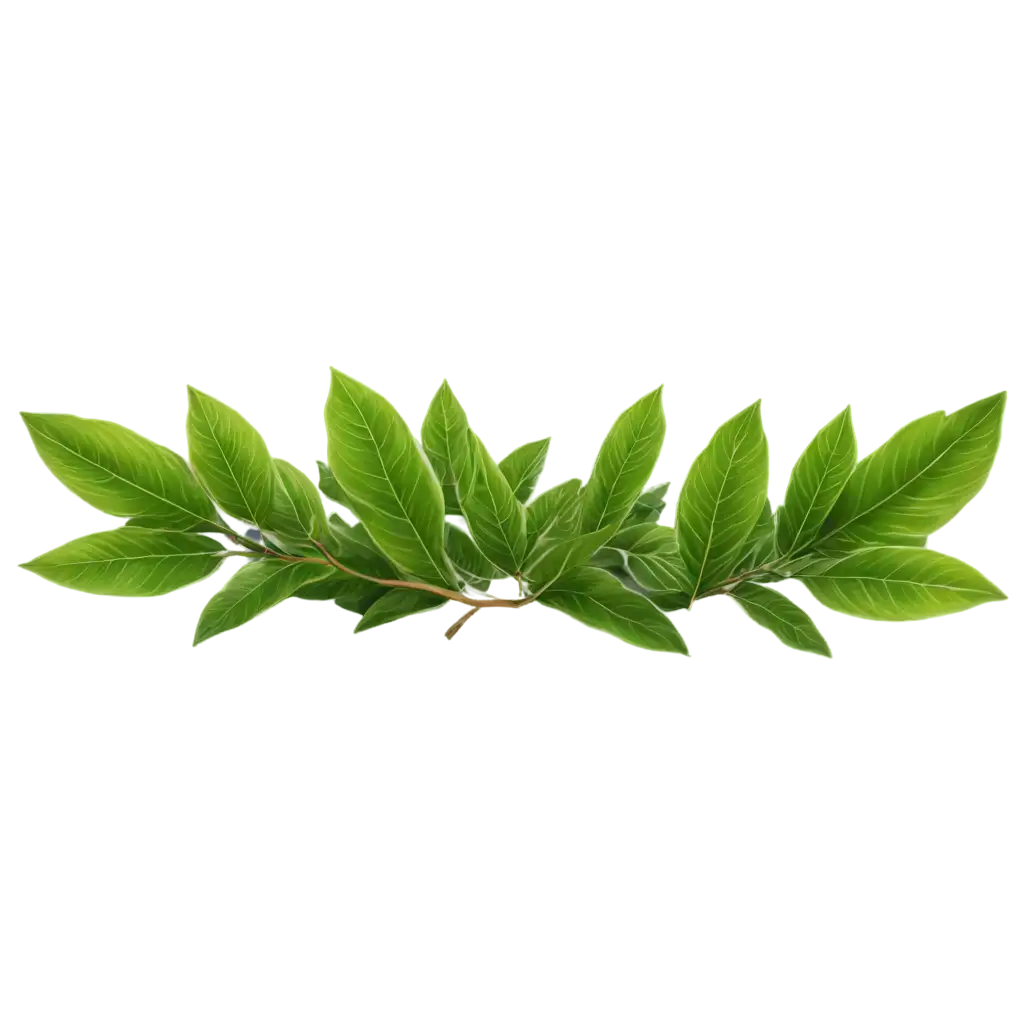 beautiful, large branches leaves in high resolution, photorealistic