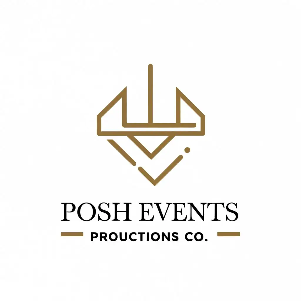 LOGO-Design-for-Posh-Events-Productions-Co-Elegant-Script-with-Luxurious-Gold-and-Silver-Theme-and-Event-Elements