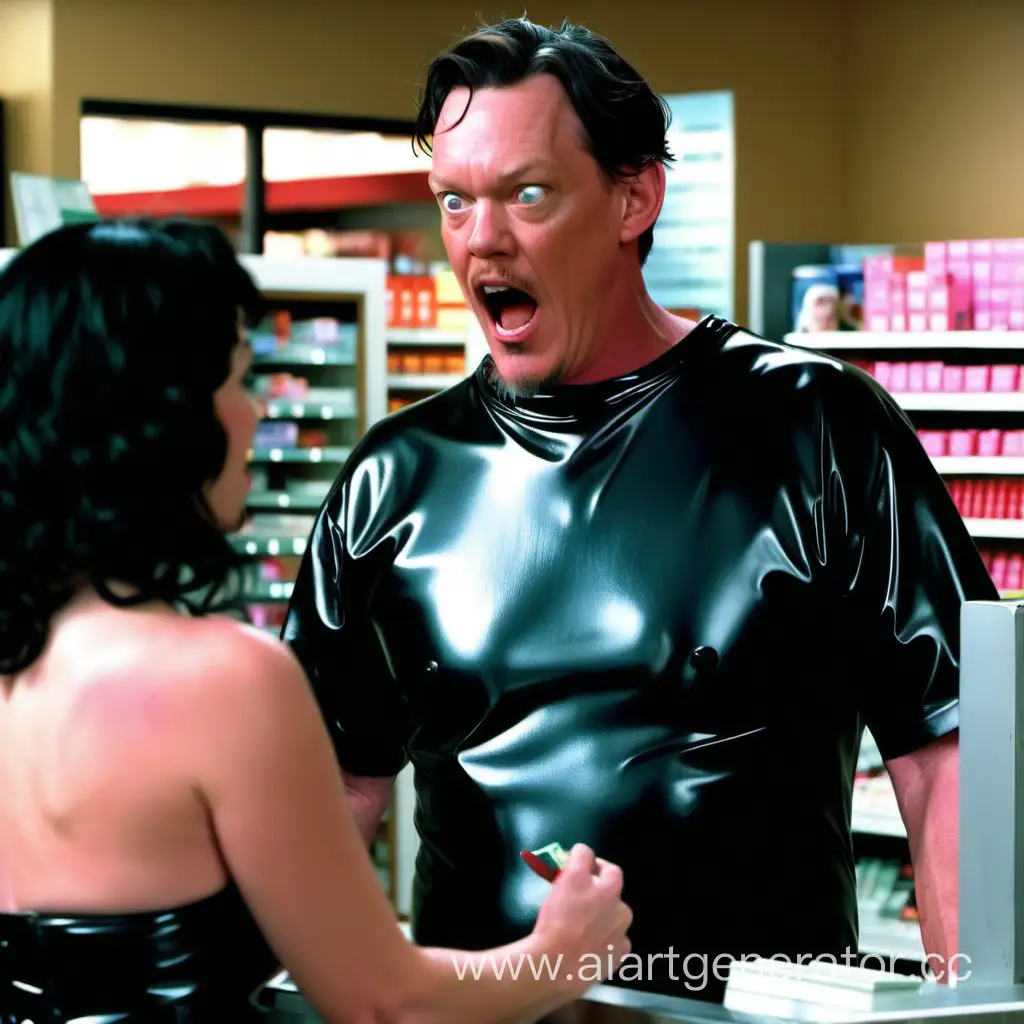 Actor-Matthew-Lillard-Engages-in-Animated-Latex-Costume-Dispute-with-Cashier