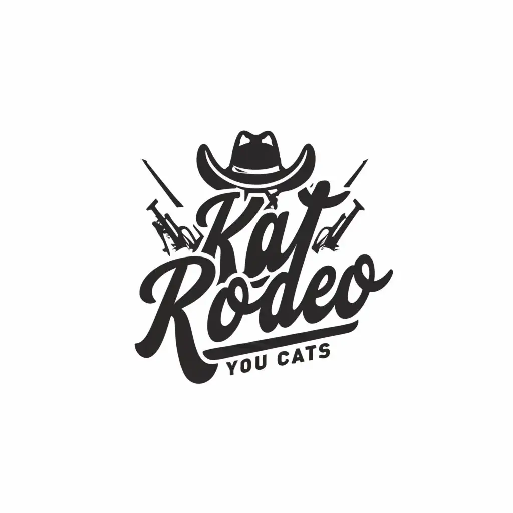 a logo design,with the text "KAT RODEO", main symbol:BAND CAT EARS, NO OTHER LETTERS OR WORDS,Minimalistic,be used in Entertainment industry,clear background