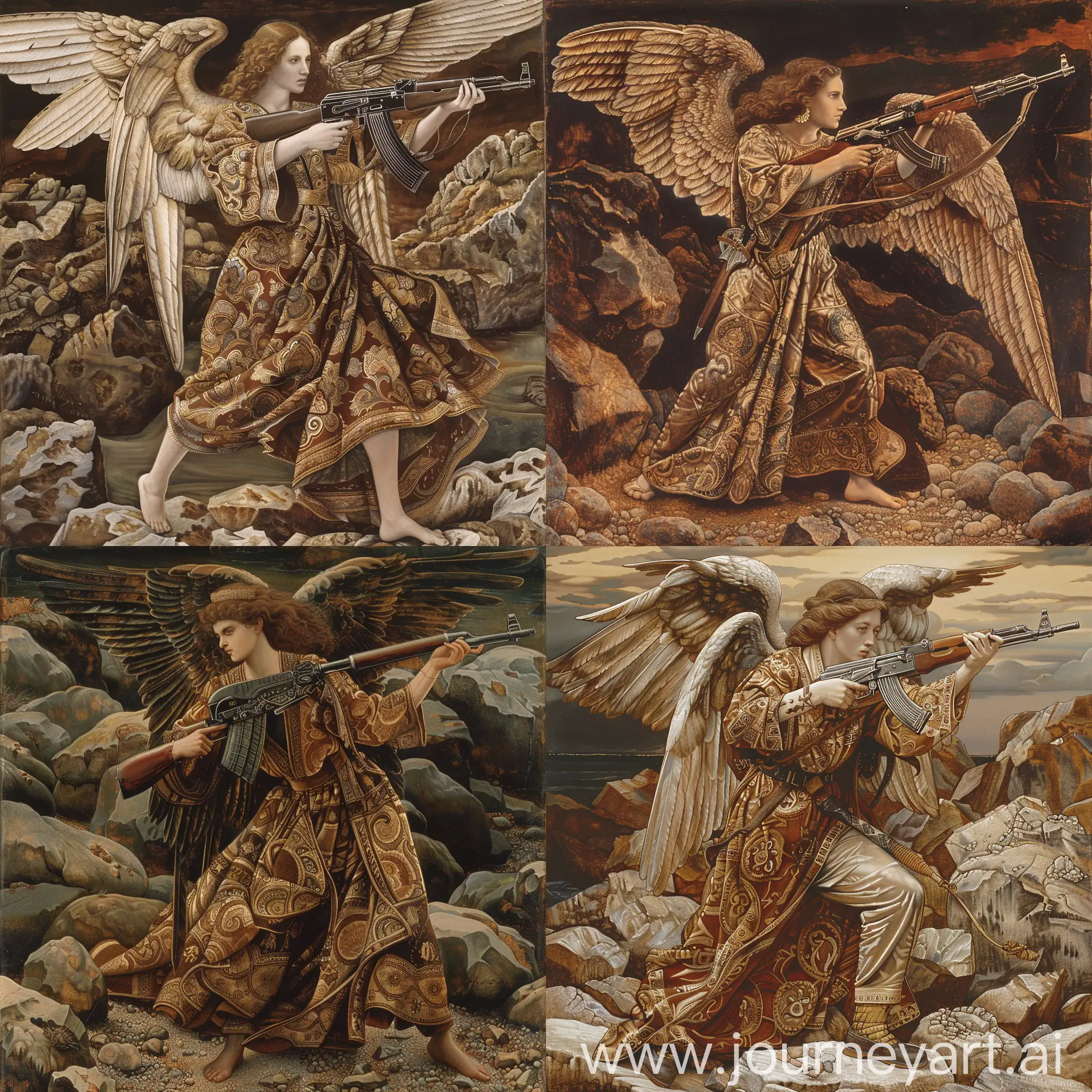 Ethereal-Angel-Warrior-with-AK47-Exquisite-Silk-Robes-and-Earth-Tones