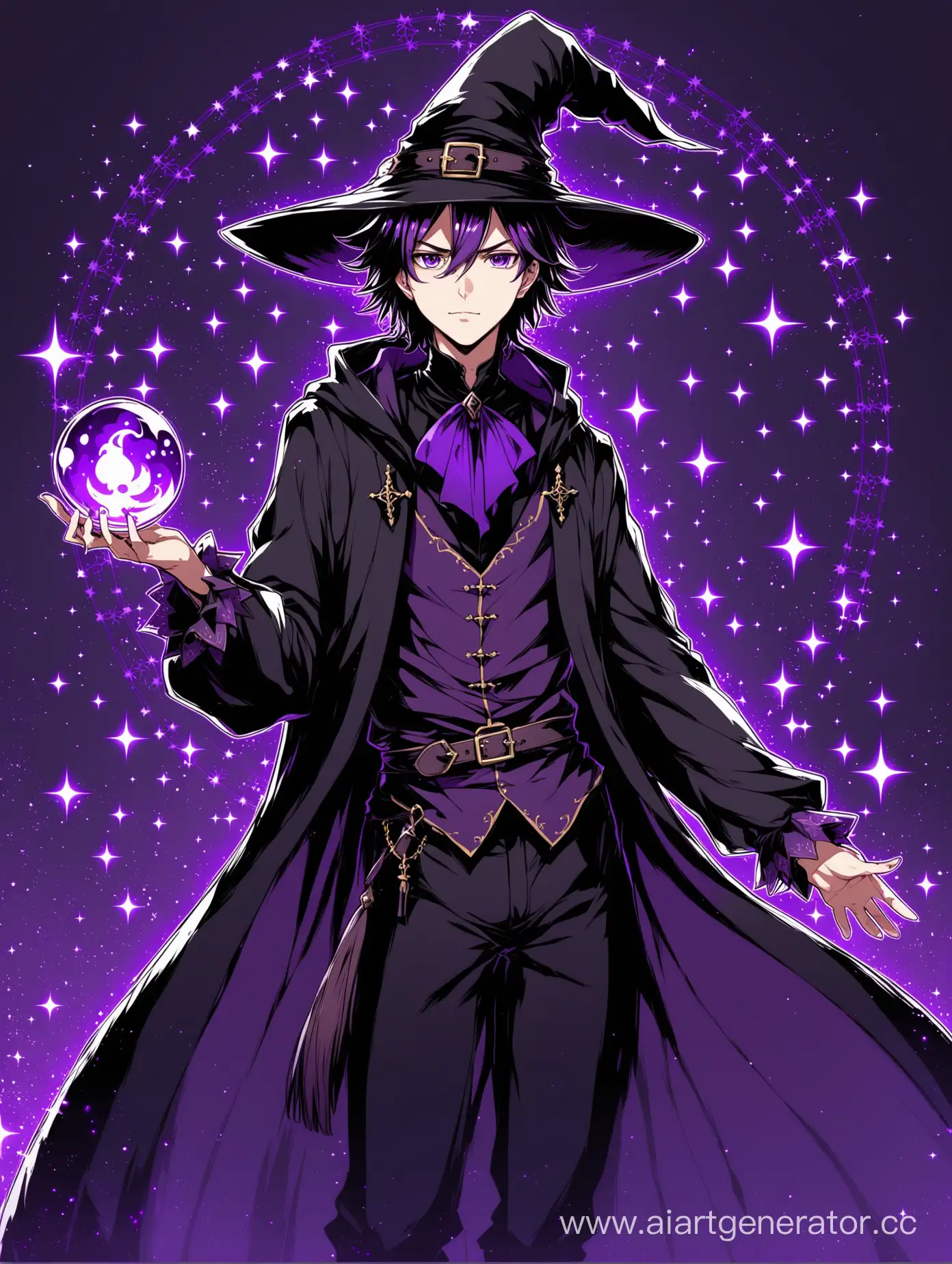 Elegant-Anime-Witch-in-BlackPurple-Palette-Attire