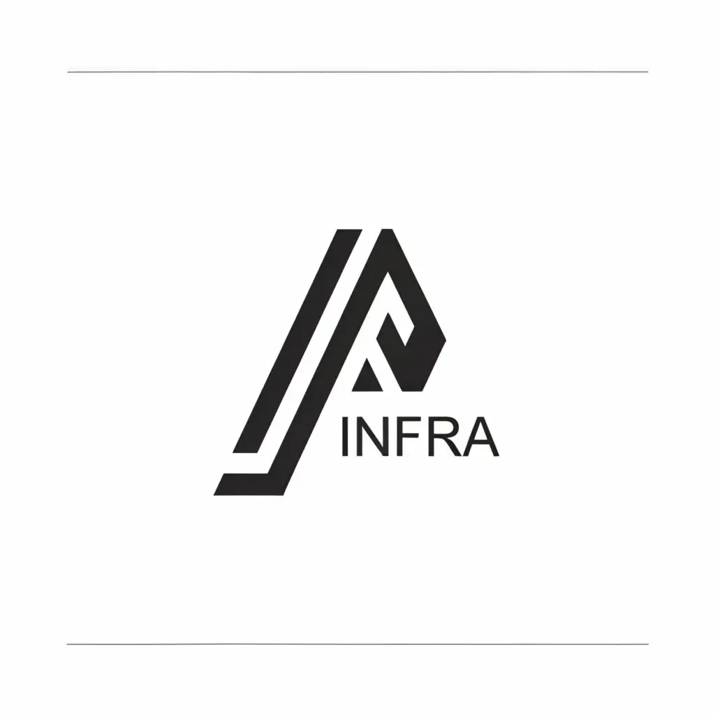 a logo design,with the text "AV INFRA", main symbol:AV,Minimalistic,clear background