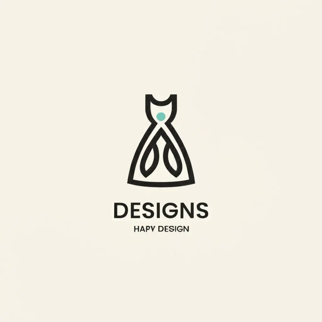 a logo design,with the text "Happy Designs", main symbol:fashion,Minimalistic,clear background