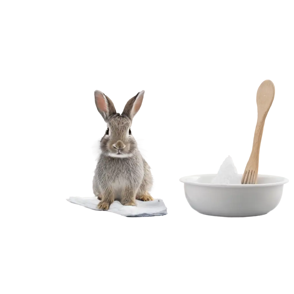rabbit washing dishes