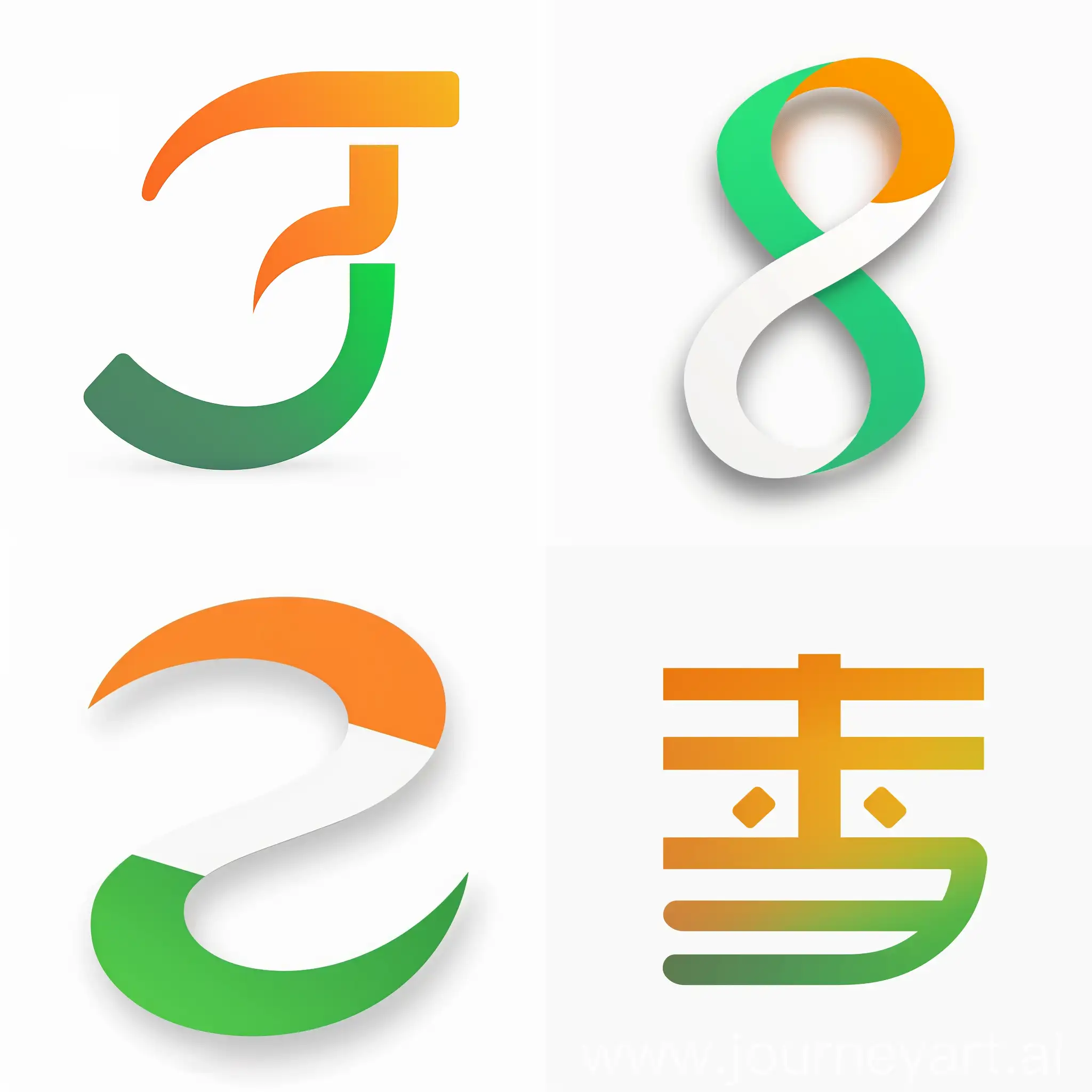 -Letter-Logo-with-Saffron-White-and-Green-Background