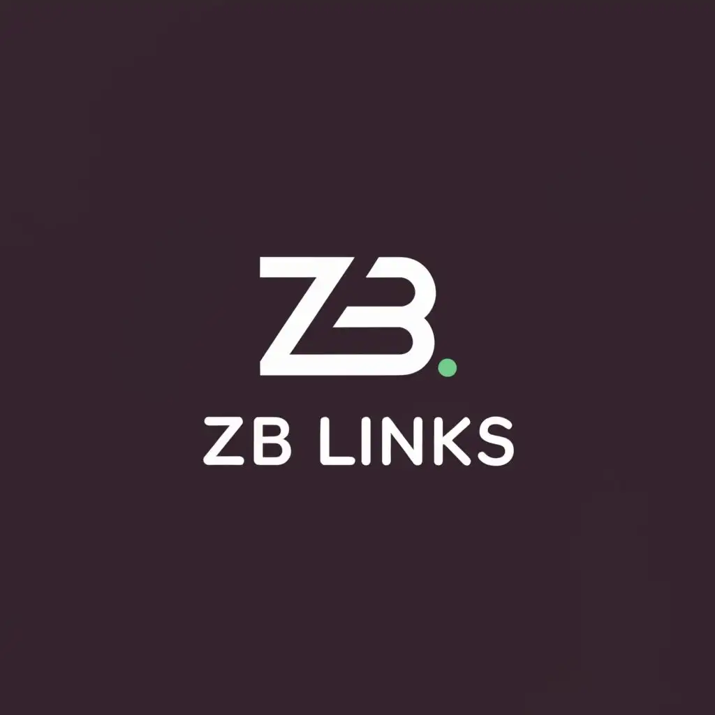 a logo design,with the text "ZB LINKS", main symbol:DATA CABLE,Minimalistic,clear background
