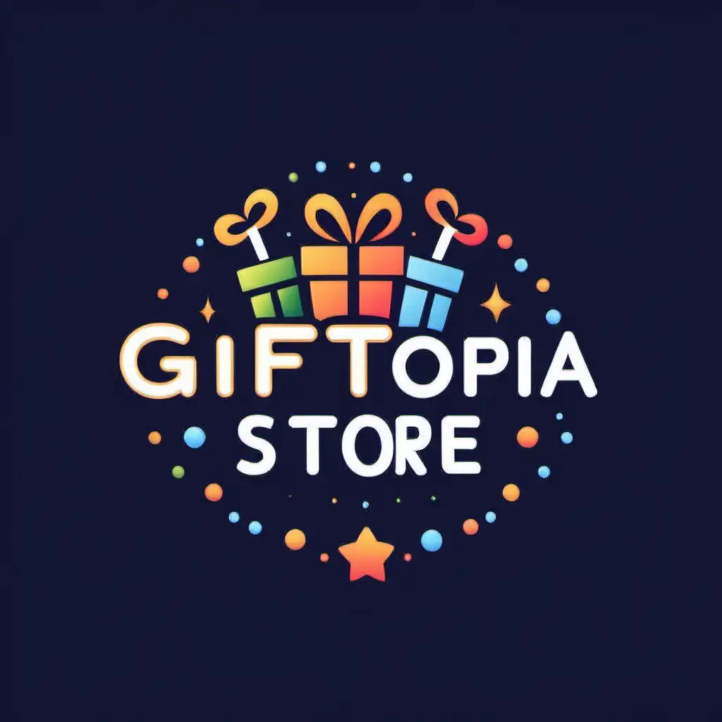 Colorful GifTopia Store Logo Design