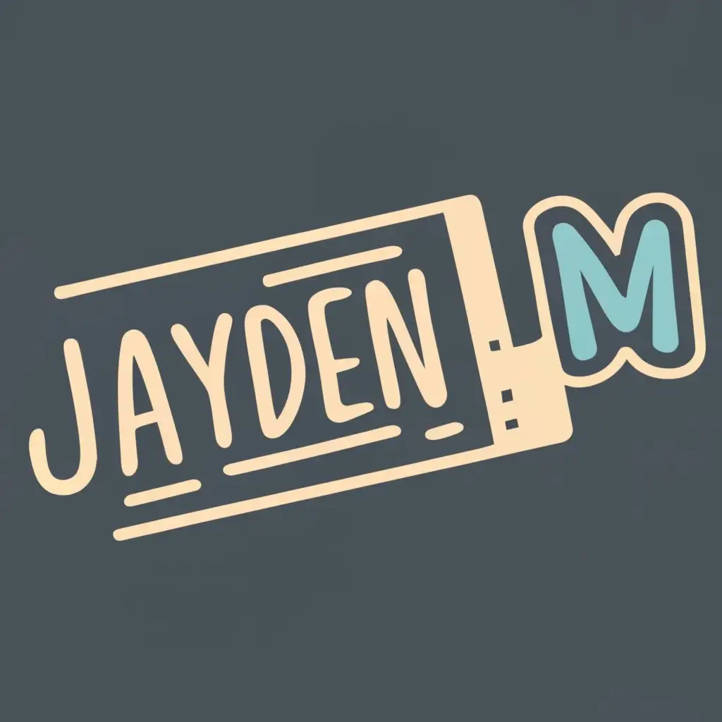 logo, laptop, computer, with the text "Jayden M", typography, be used in Retail industry