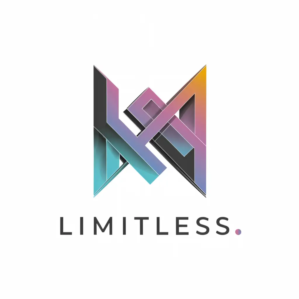 a logo design,with the text "Limitless", main symbol:Lev ,complex,clear background