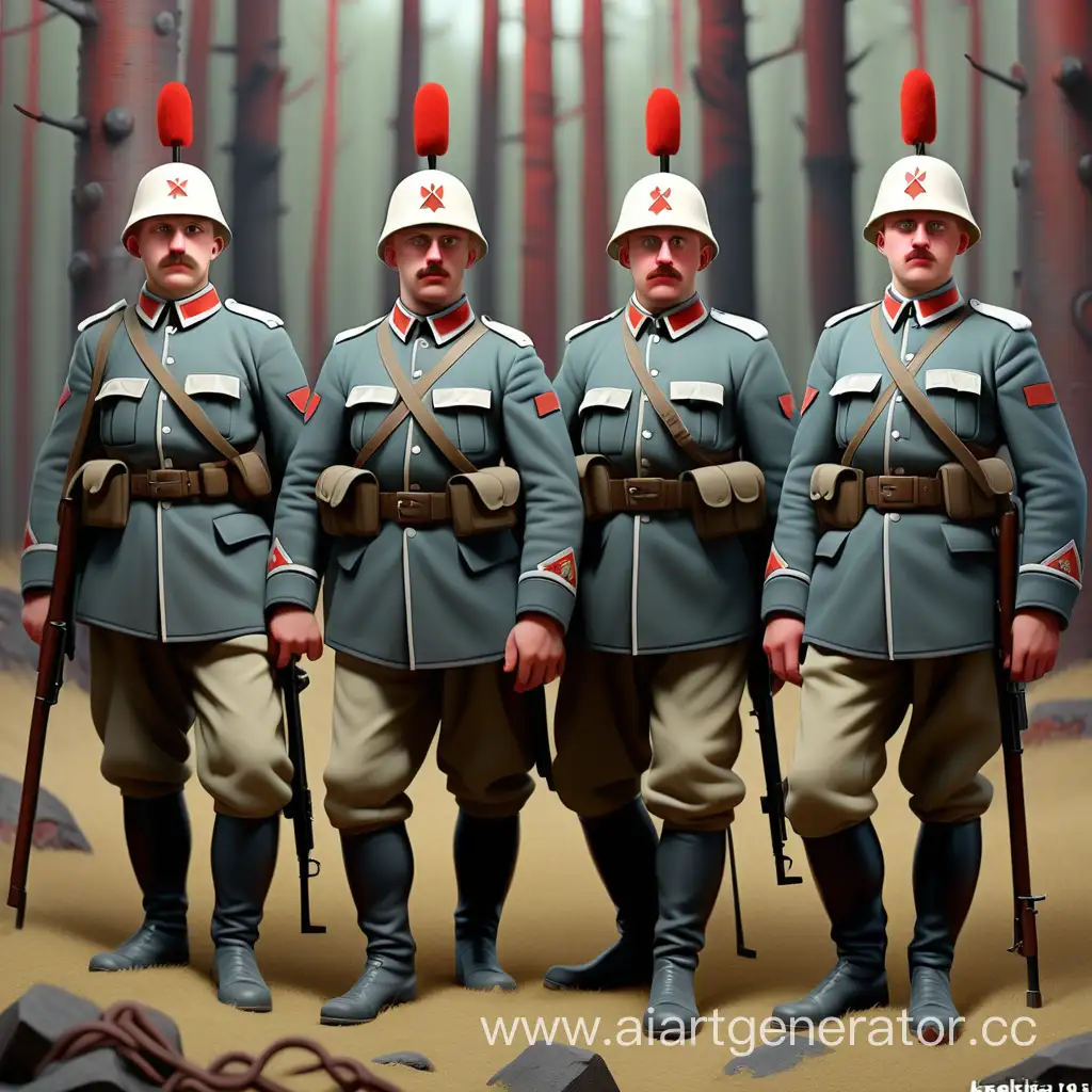 солдаты карелии в стиле германии 1914