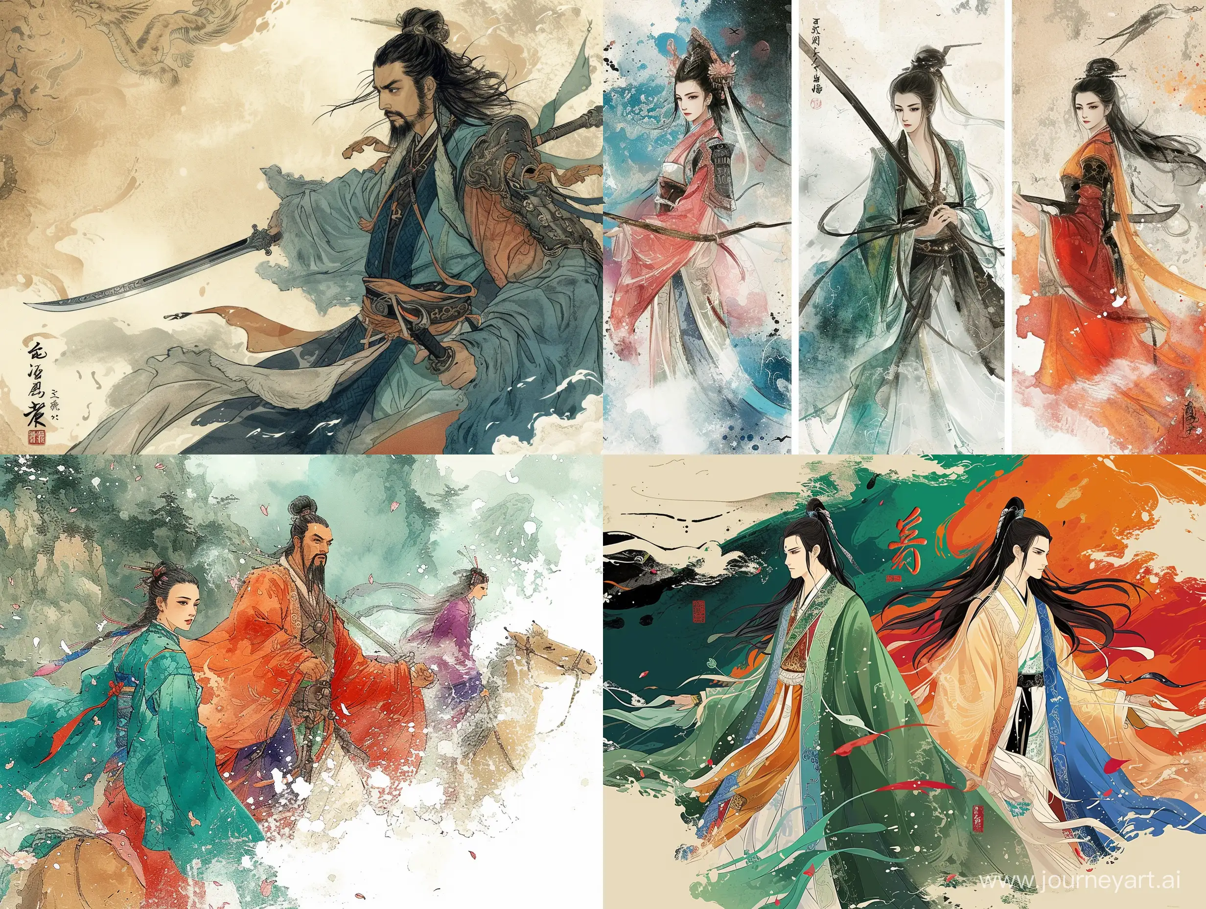 Vibrant-Chinese-Ink-Painting-Ancient-Oriental-Aesthetics-in-HighDefinition-Masterpiece