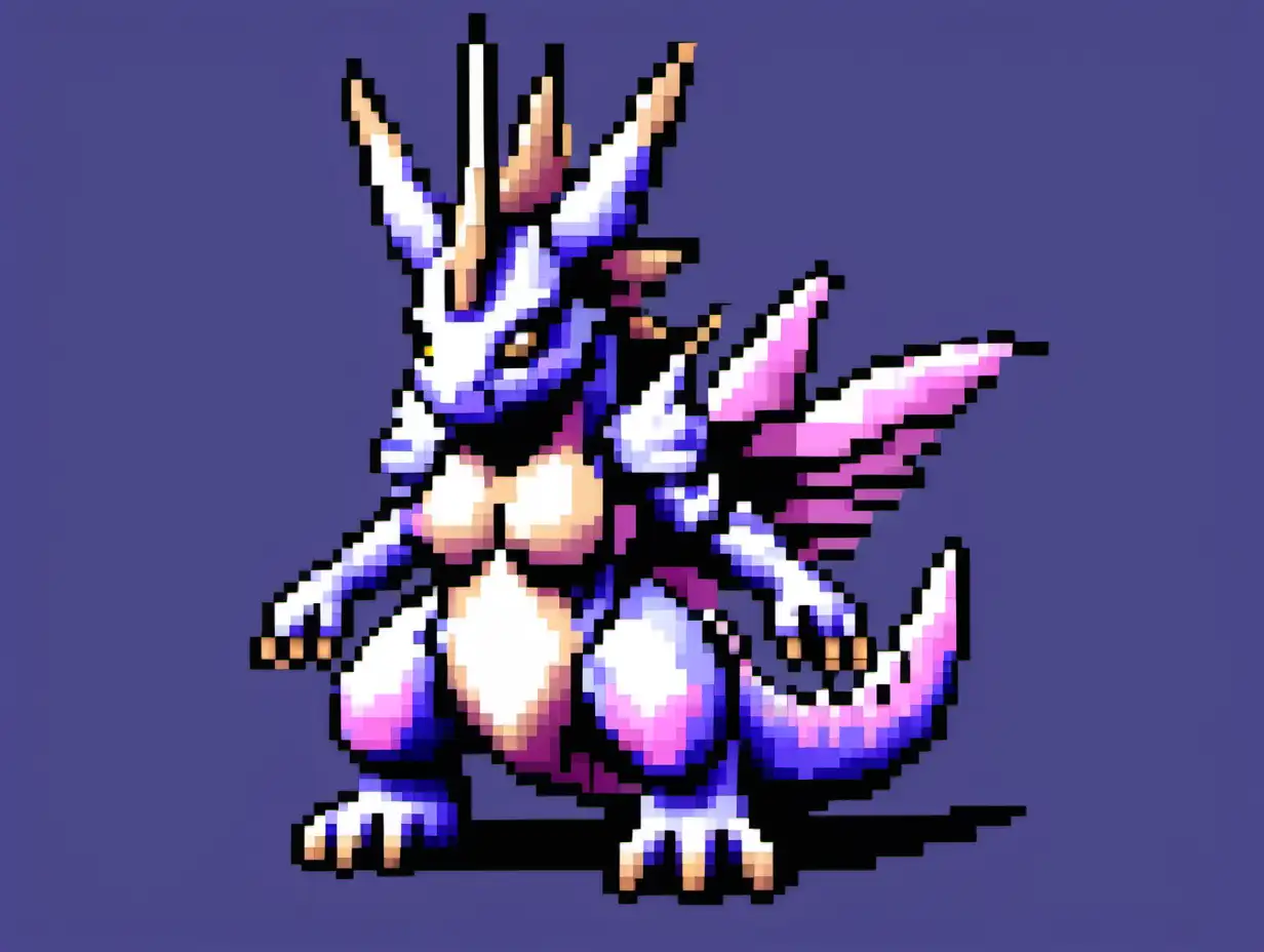 a pixel sprite of sexy nidoqueen kaiju in the style of angewomon
