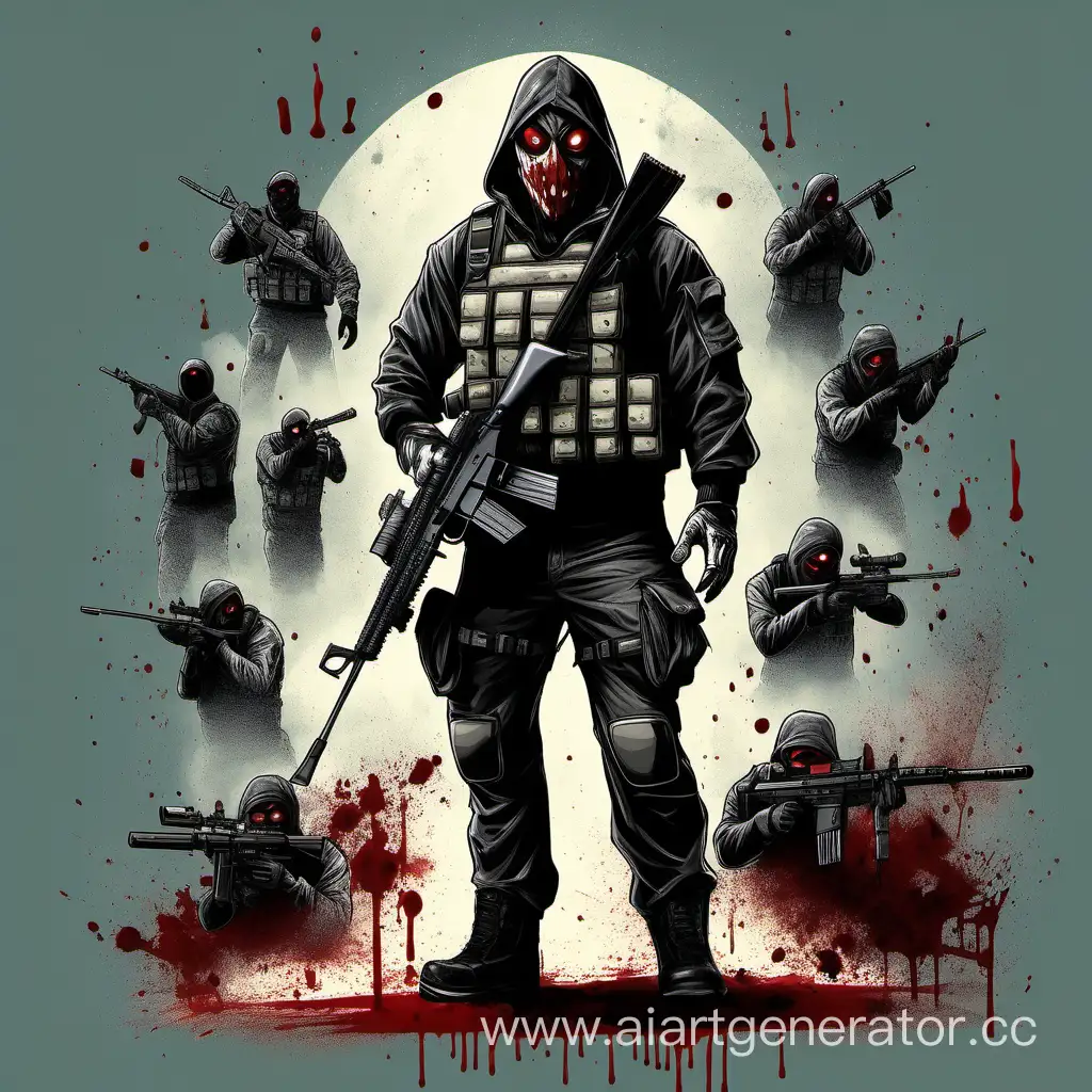 Sinister-Figure-in-BloodStained-Bulletproof-Vest-with-Sniper-Rifle