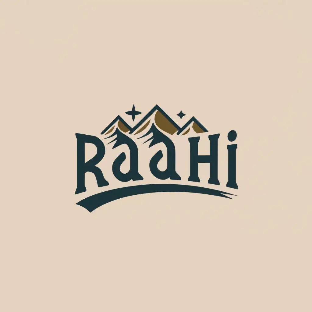 a logo design,with the text "Raahi", main symbol:landscape,Moderate,be used in Travel industry,clear background