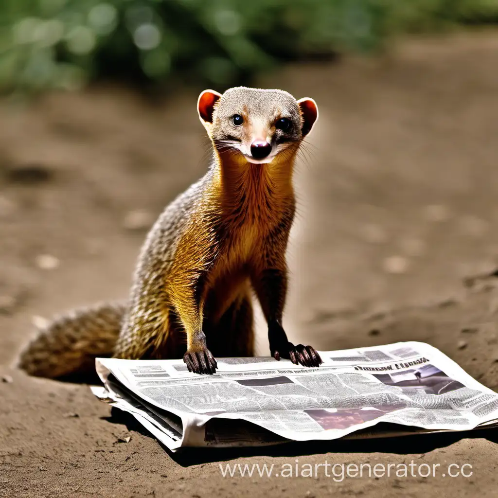 Mongoose-in-Natural-Habitat-with-Daily-Newspaper