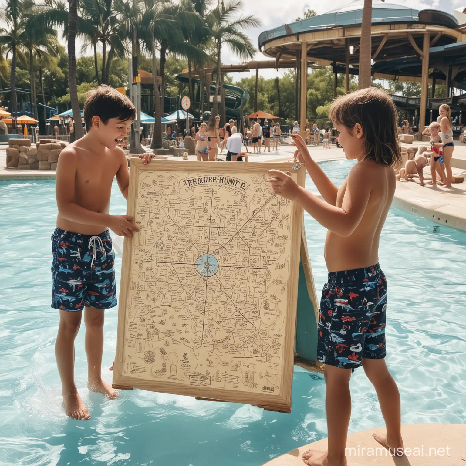 Exciting Treasure Hunt Game at the Water Park