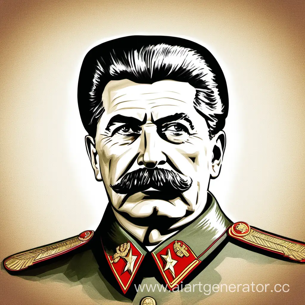 Authoritarian-Leader-Joseph-Stalin-Portrait-Drawing
