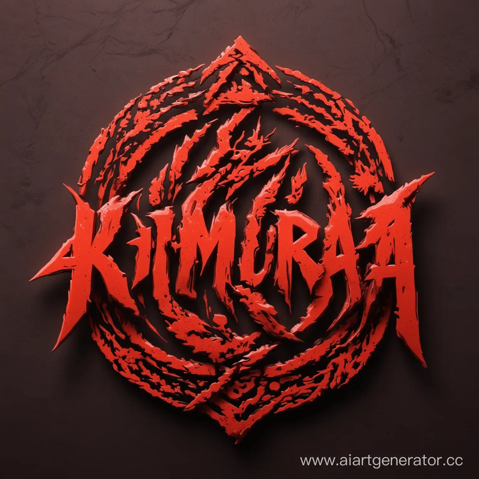 логотип семье Kimura, в красном цвете, аниме