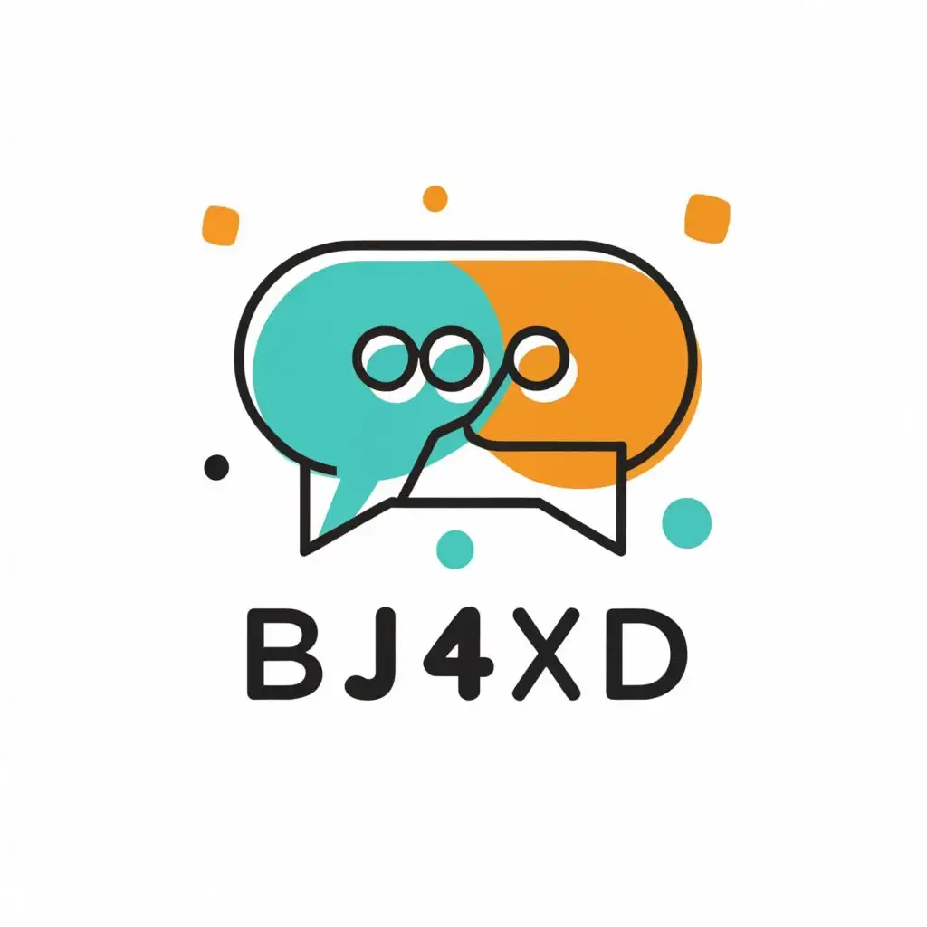 a logo design,with the text "BJ4XD", main symbol:chatroom,Moderate,be used in Retail industry,clear background