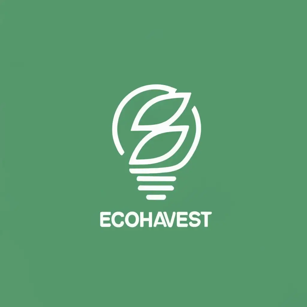 logo, renewable energy, with the text "Ecohavest", typography, be used in Technology industry
