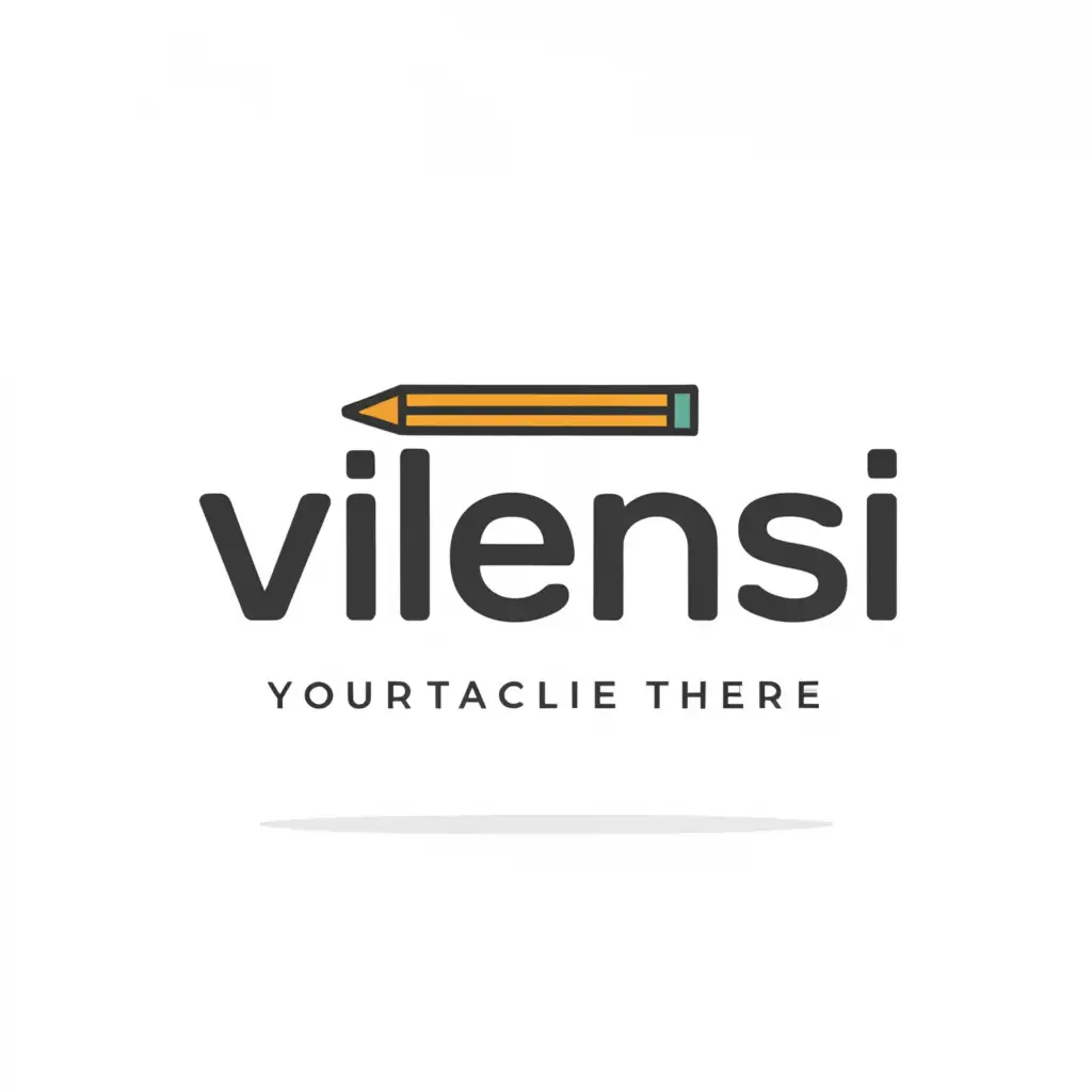 a logo design,with the text "Vilensi", main symbol:pencil,Minimalistic,be used in Finance industry,clear background