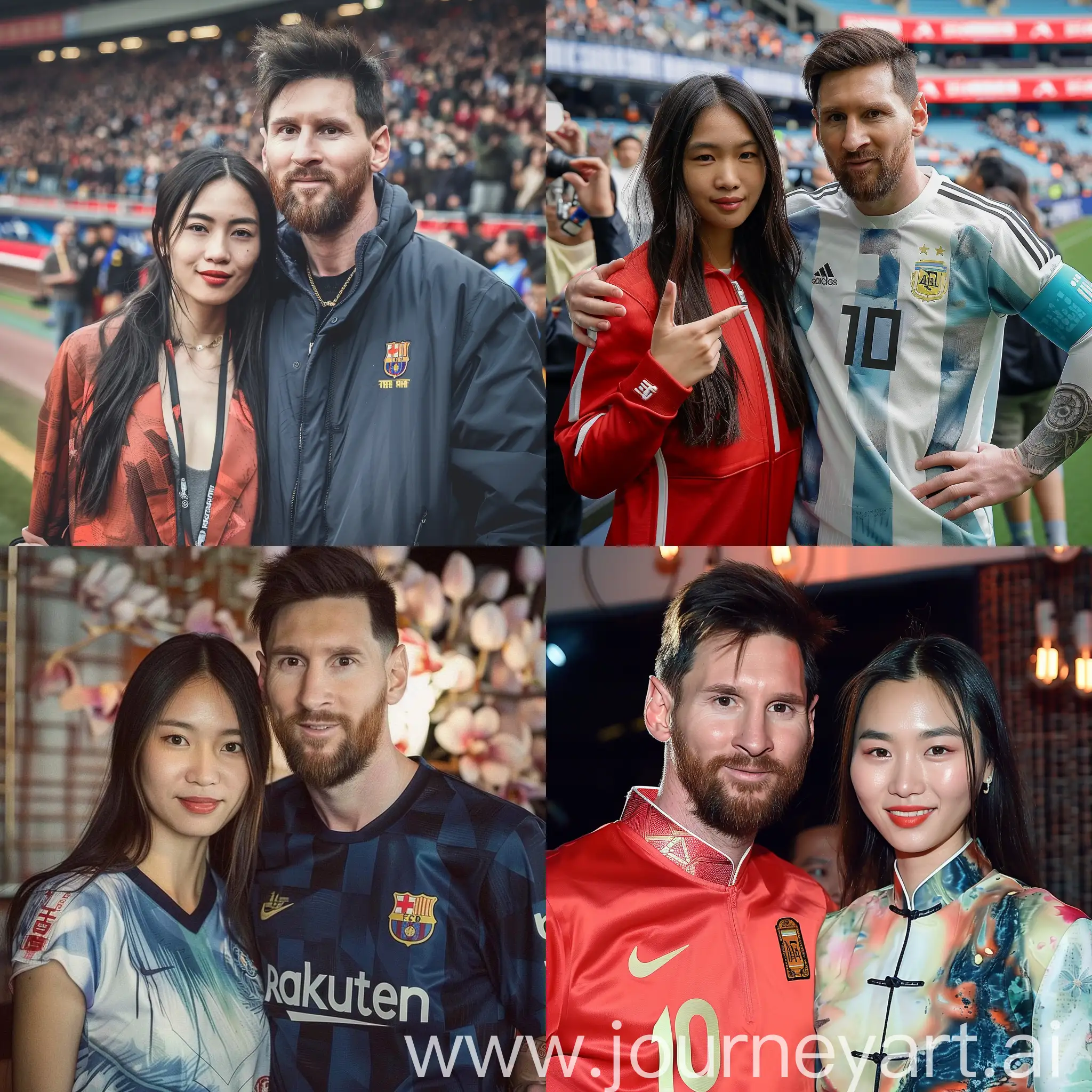 Short-Messi-and-Beautiful-Chinese-Girl-Posing-for-Photo