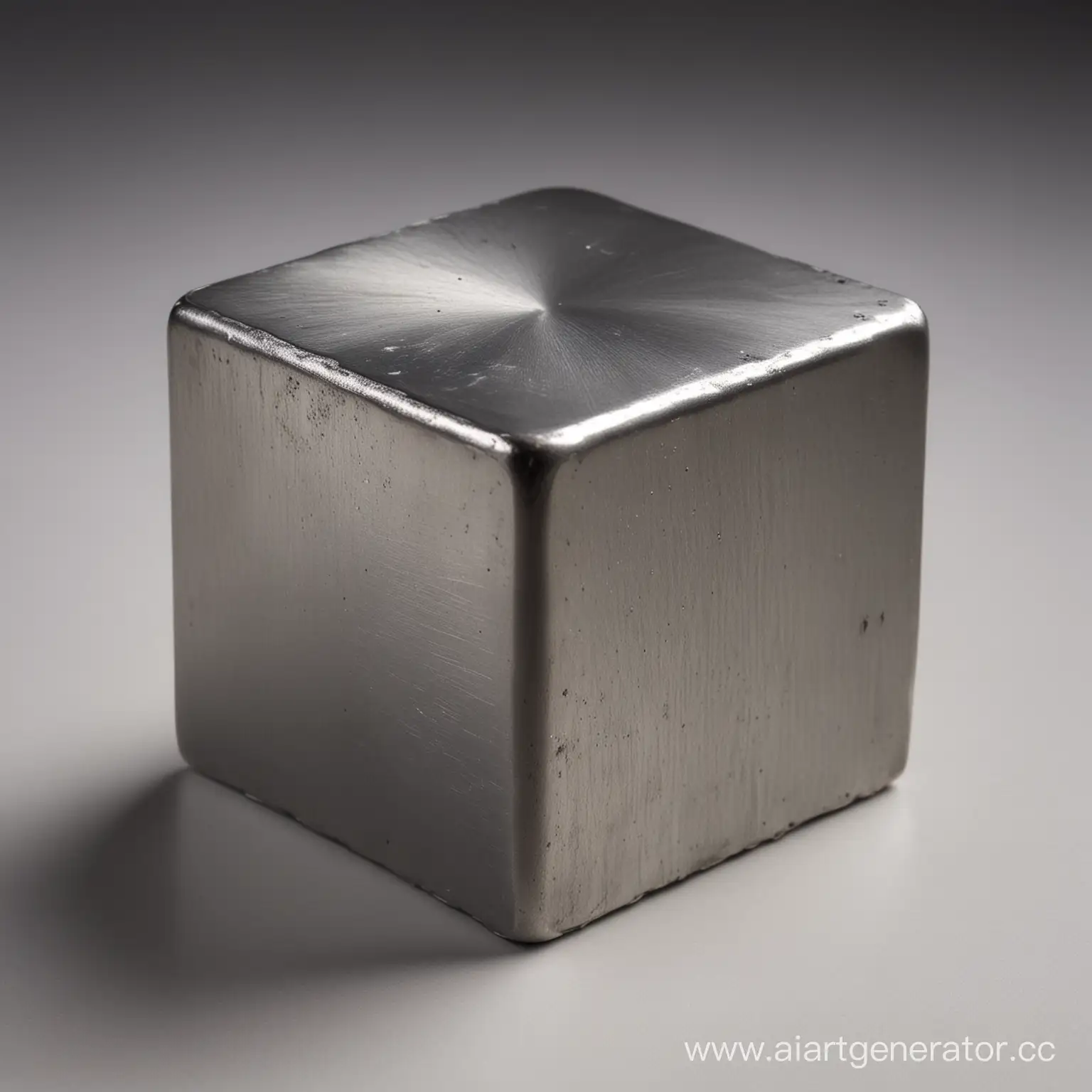 Shimmering-Molten-Metal-Cube-Sculpture