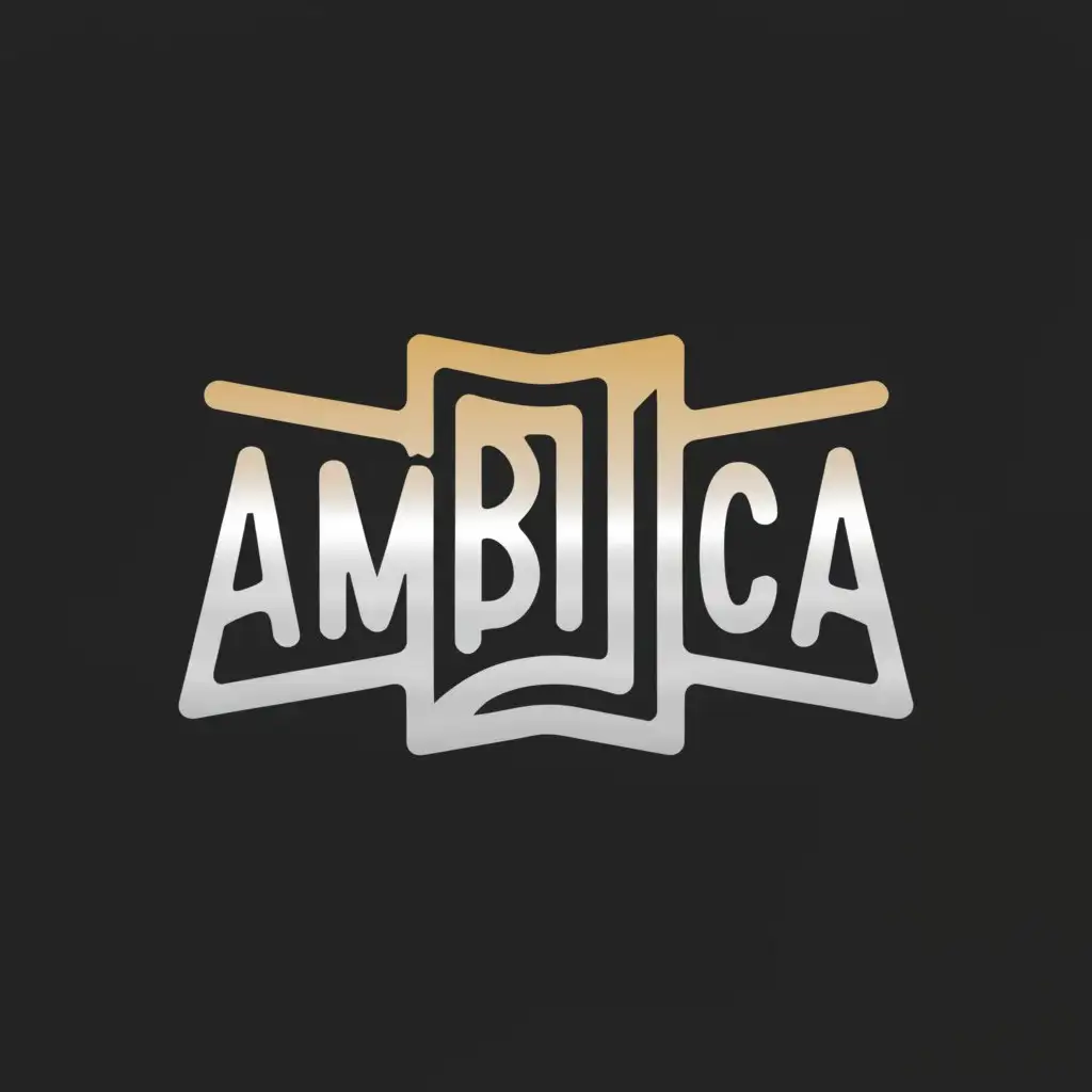 a logo design,with the text 'Ambica Steel', main symbol:steel industry,Minimalistic,clear background,color metalic