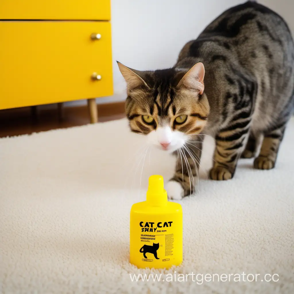 Пипи CAT средство спрей против запаха кошачьей мочи
бутылка желтая
триггер желтый
девушка красивая ругается что кот написал на ковер

