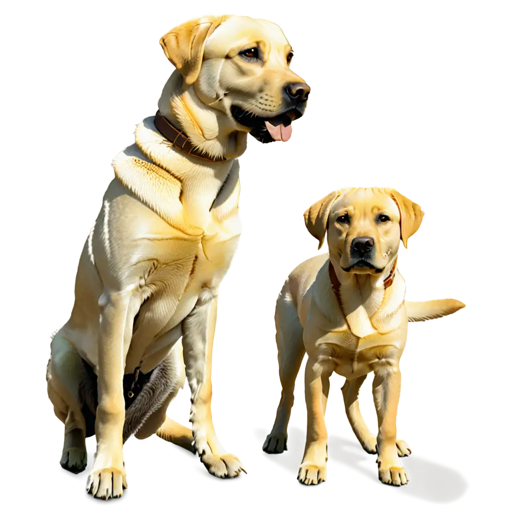 Two-Angry-Labrador-Dogs-Captivating-PNG-Image-Displaying-Side-View-Anger