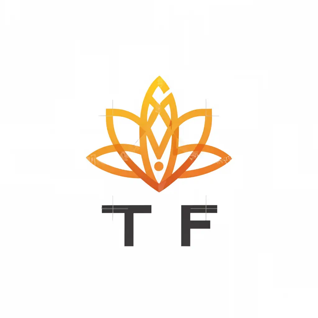 a logo design,with the text "TF", main symbol:flower,Moderate,be used in Technology industry,clear background