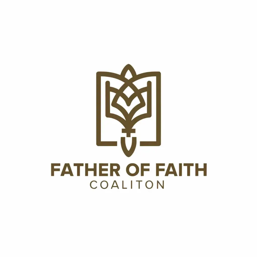 a logo design,with the text "Fathers of Faith Coalition", main symbol:Bible,Moderate,be used in Religious industry,clear background