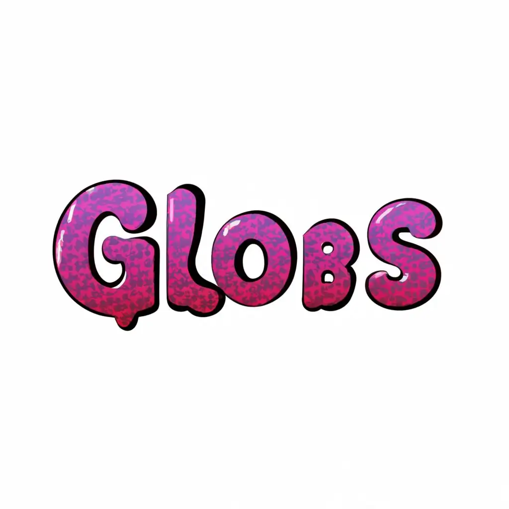 logo, Gummies, with the text "Globs", typography