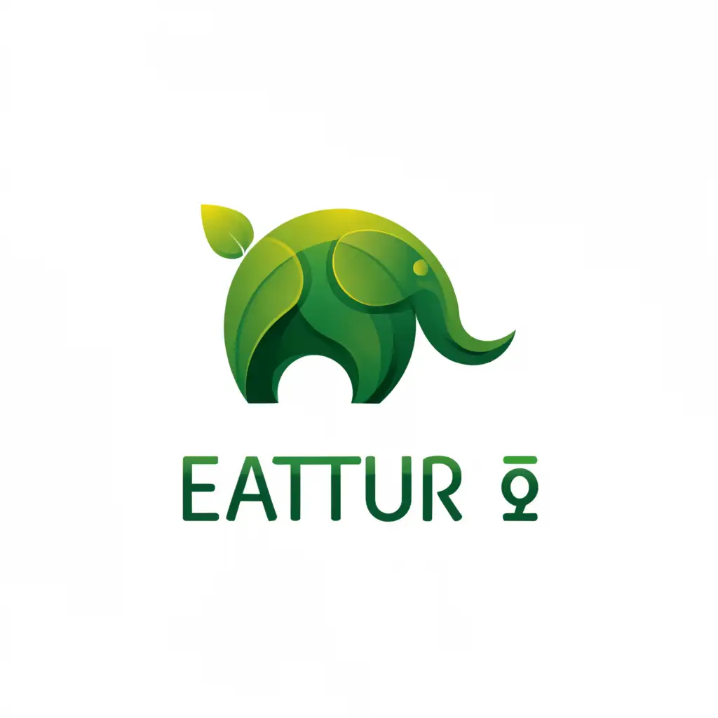 a logo design,with the text 'Random Logo', main symbol:elephant facing sideways with the ears transforming into  earth symbolizing love, nature, and renewal,Minimalistic,clear background