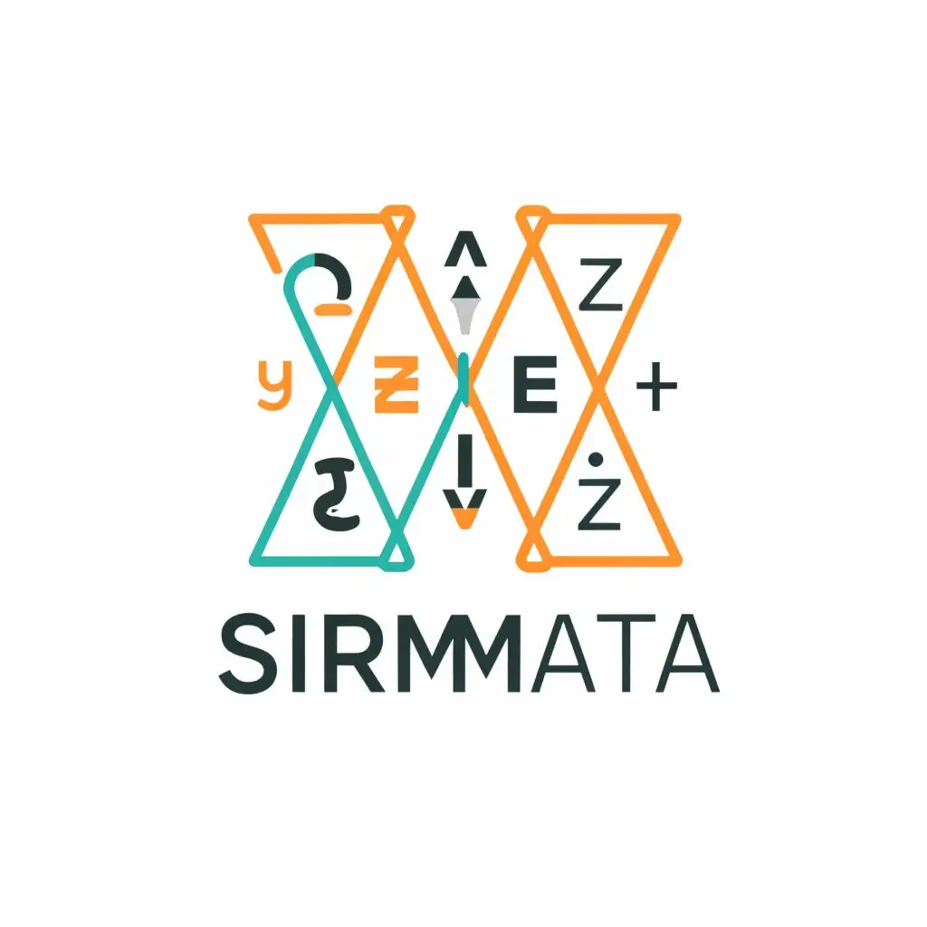 a logo design,with the text "Sir Mata", main symbol:x y z graph, numbers, calculus, functions,Moderate,be used in Education industry,clear background