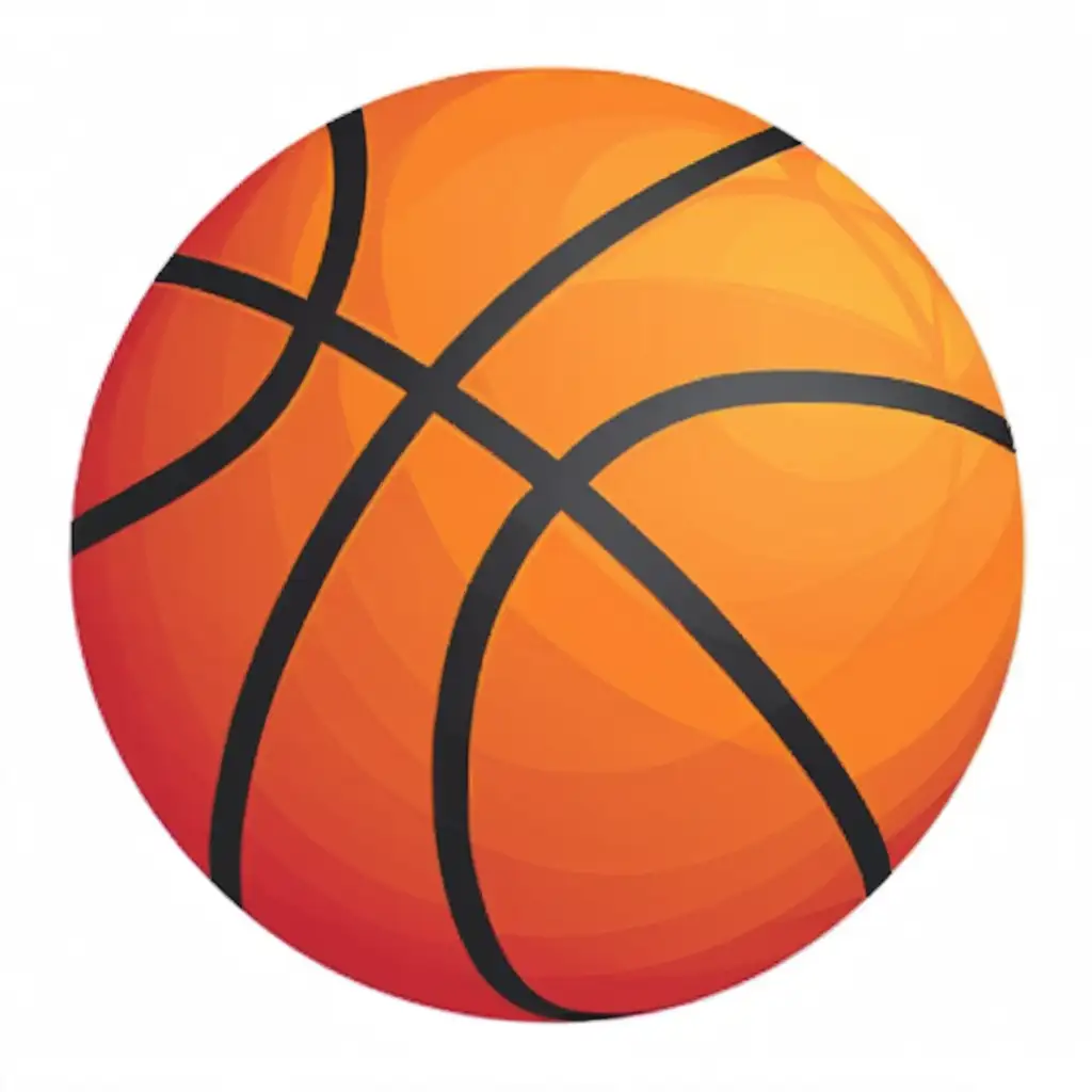 Basketball Icon on White Background