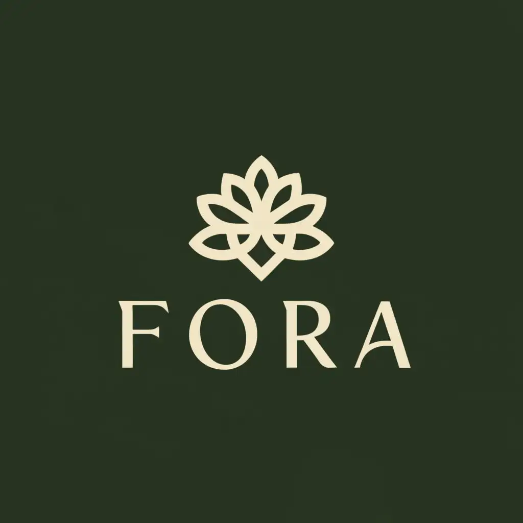 a logo design,with the text "Flora", main symbol:flower,Moderate,be used in Home Family industry,clear background