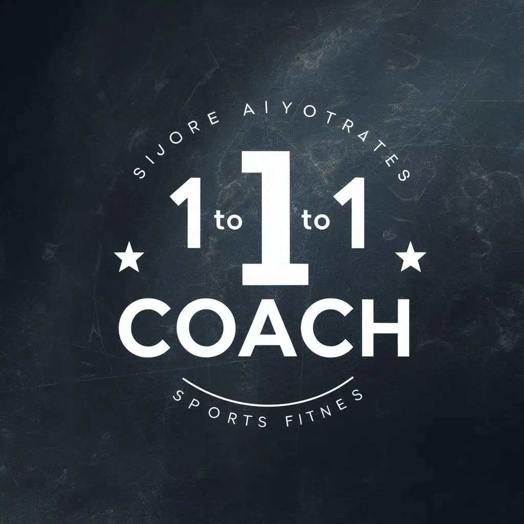 logo, GD, with the text "1 to 1 Coach", typography, be used in Sports Fitness industry
