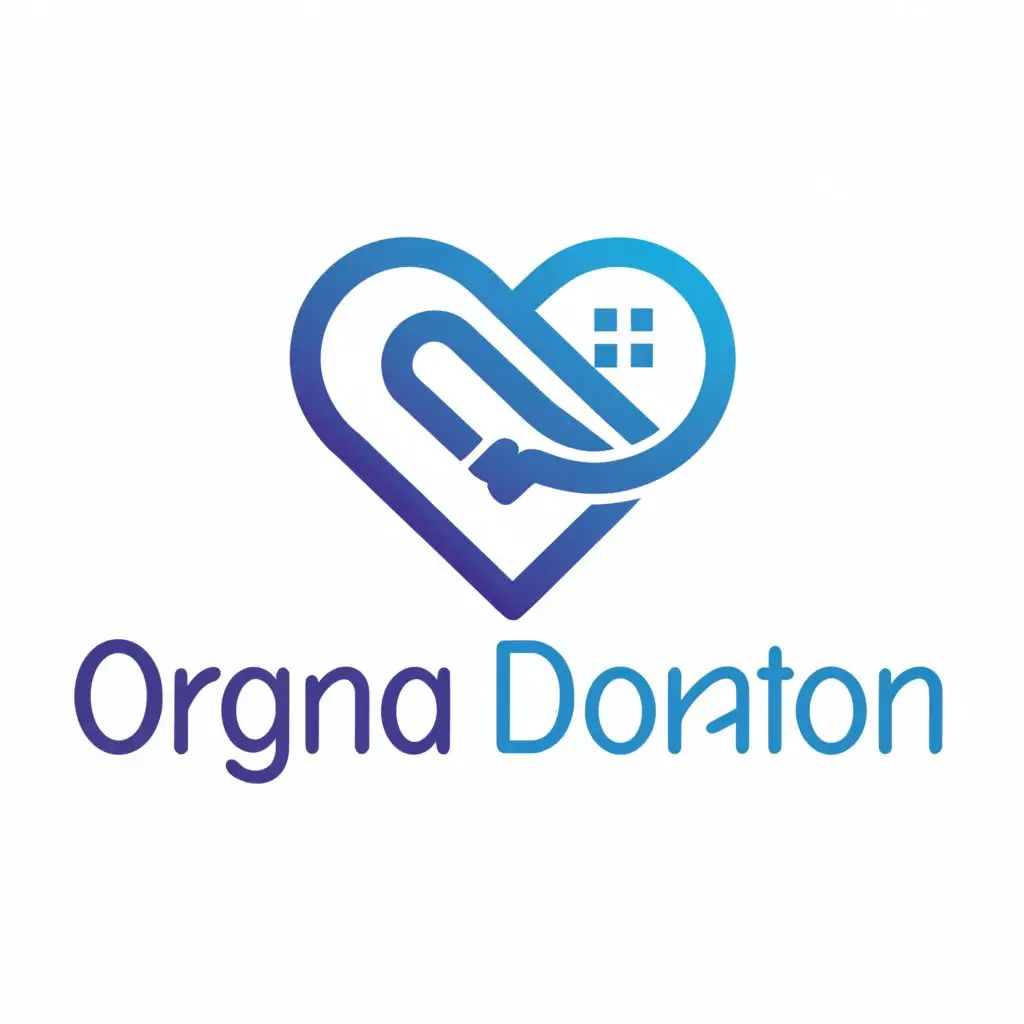 a logo design,with the text "Organ donation", main symbol:organ, heart, donation,Moderate,clear background