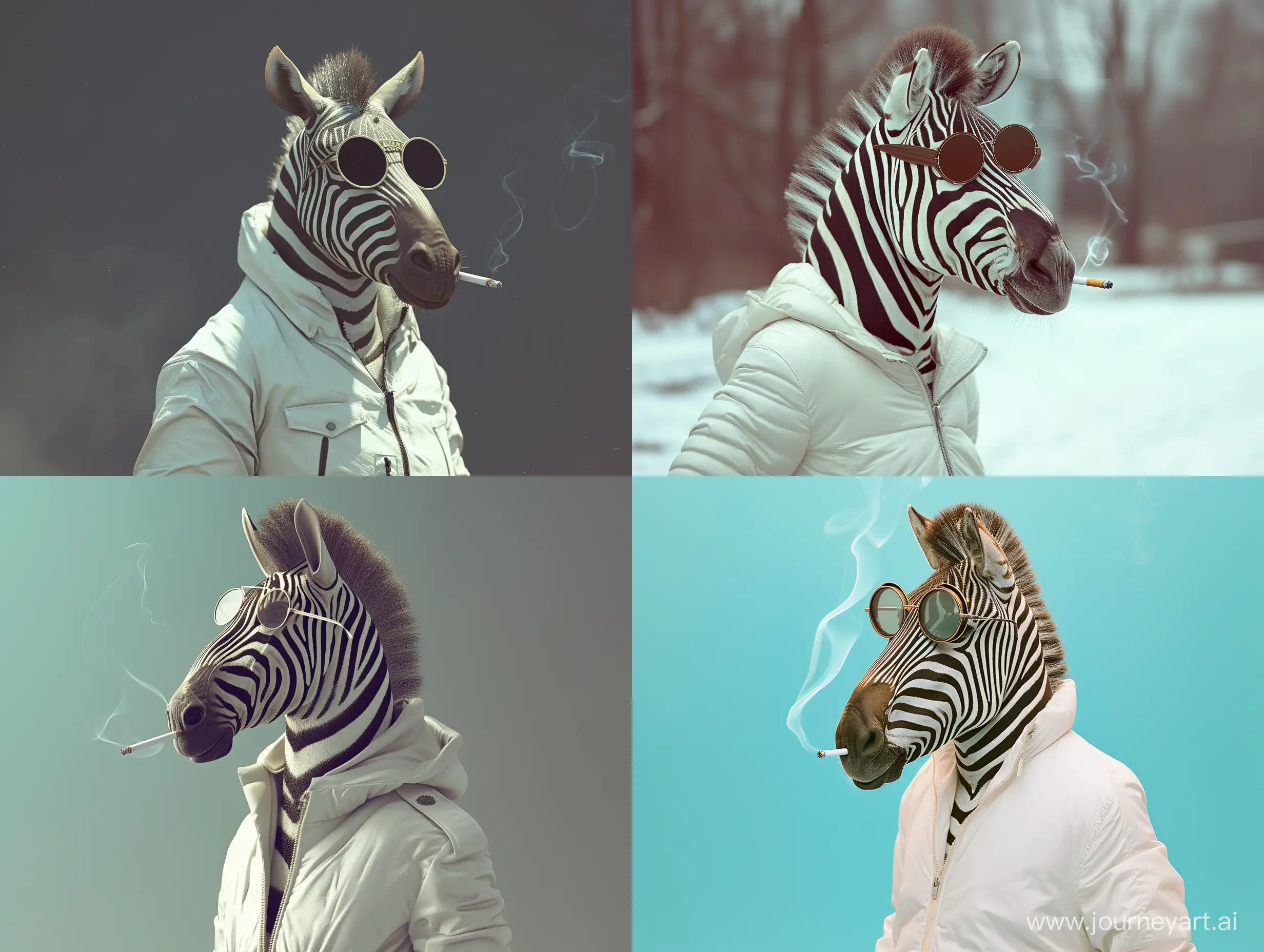 Zebra-in-Stylish-Attire-Smoking-a-Cigarette