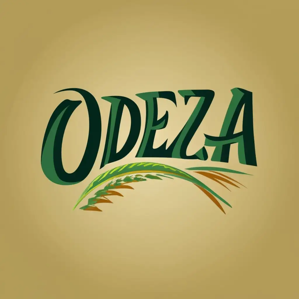 logo, PADDY RICE FIELD GOLD COLOR, with the text "ODEZA BALI HOLIDAY", typography, be used in Travel industry
