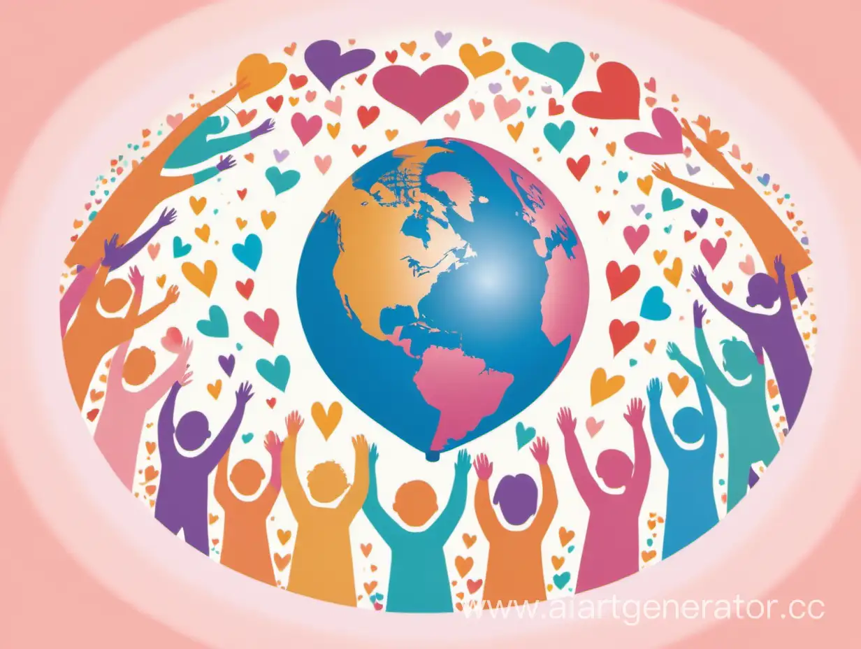 Global-Unity-and-Love-Embracing-Positive-Actions-in-Vibrant-Tones