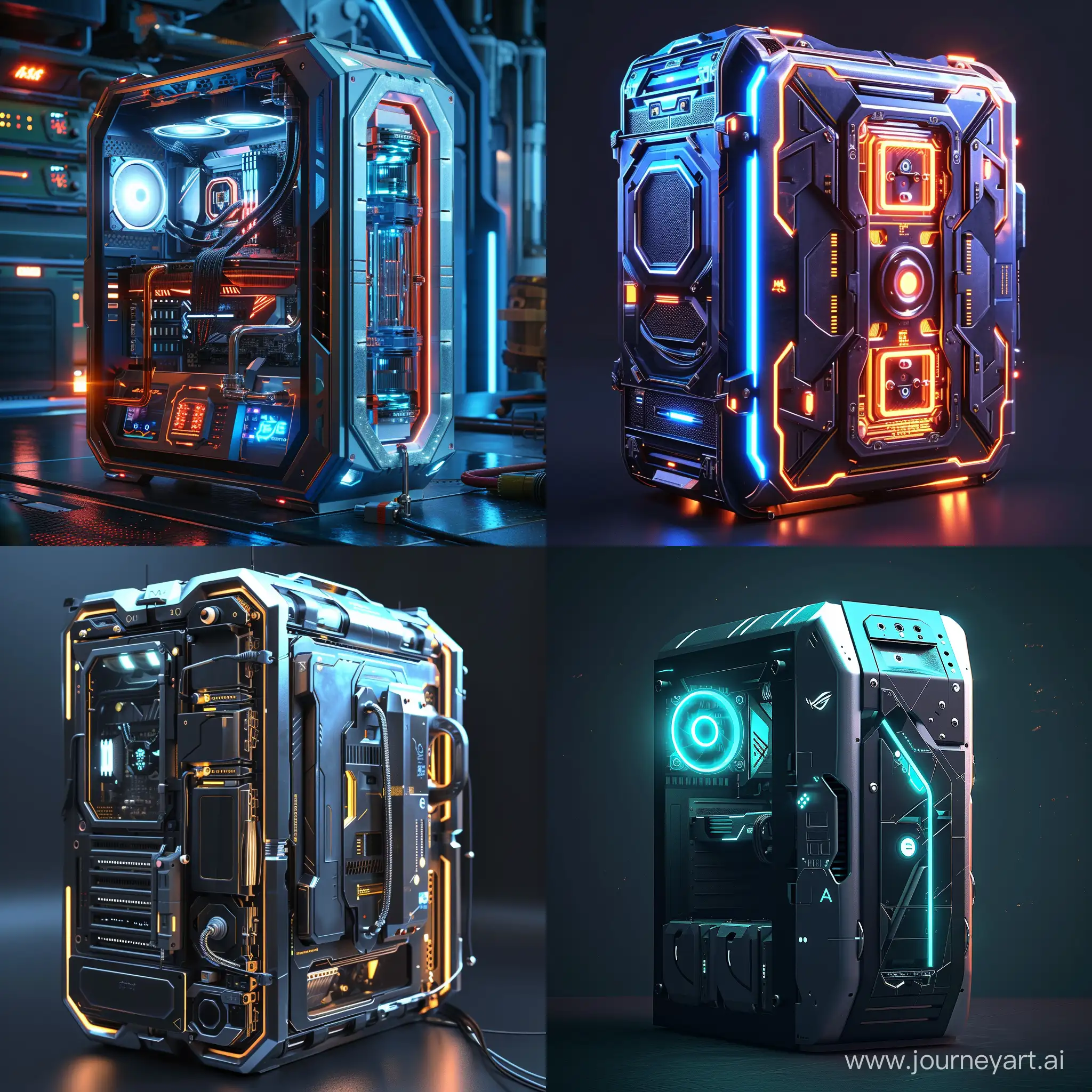 Futuristic-PC-Case-and-Gadgets-in-Cinematic-Realism