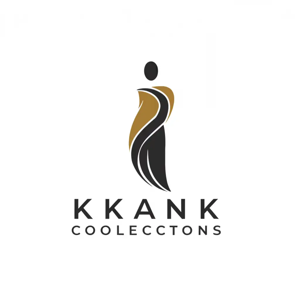 a logo design,with the text "Kanak Collections", main symbol:Women’s wear,Minimalistic,clear background