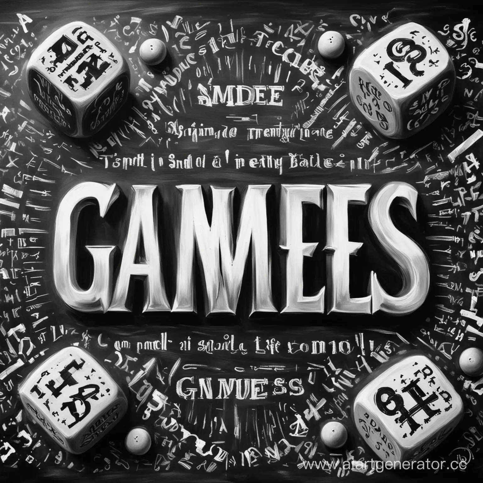 Online-Games-Typography-in-Monochrome