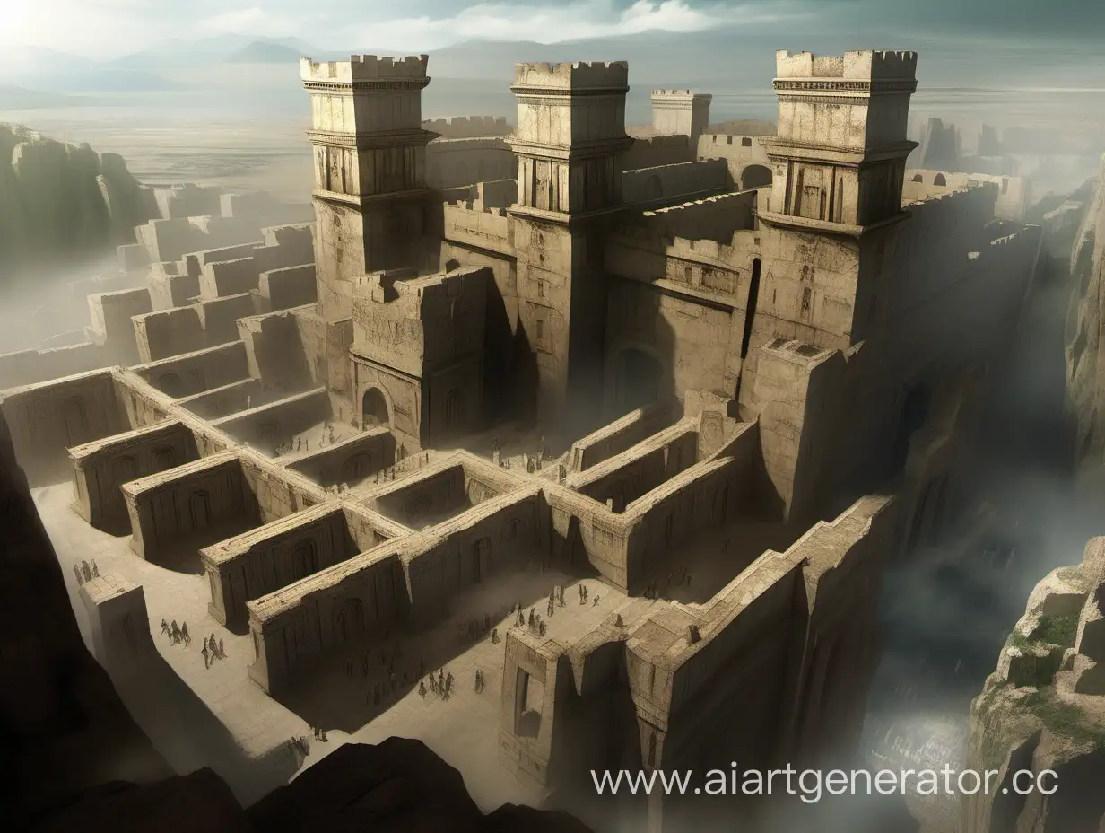 Guarded-Ancient-City-Tall-Walls-and-Vigilant-Sentinels-Ensure-Safety