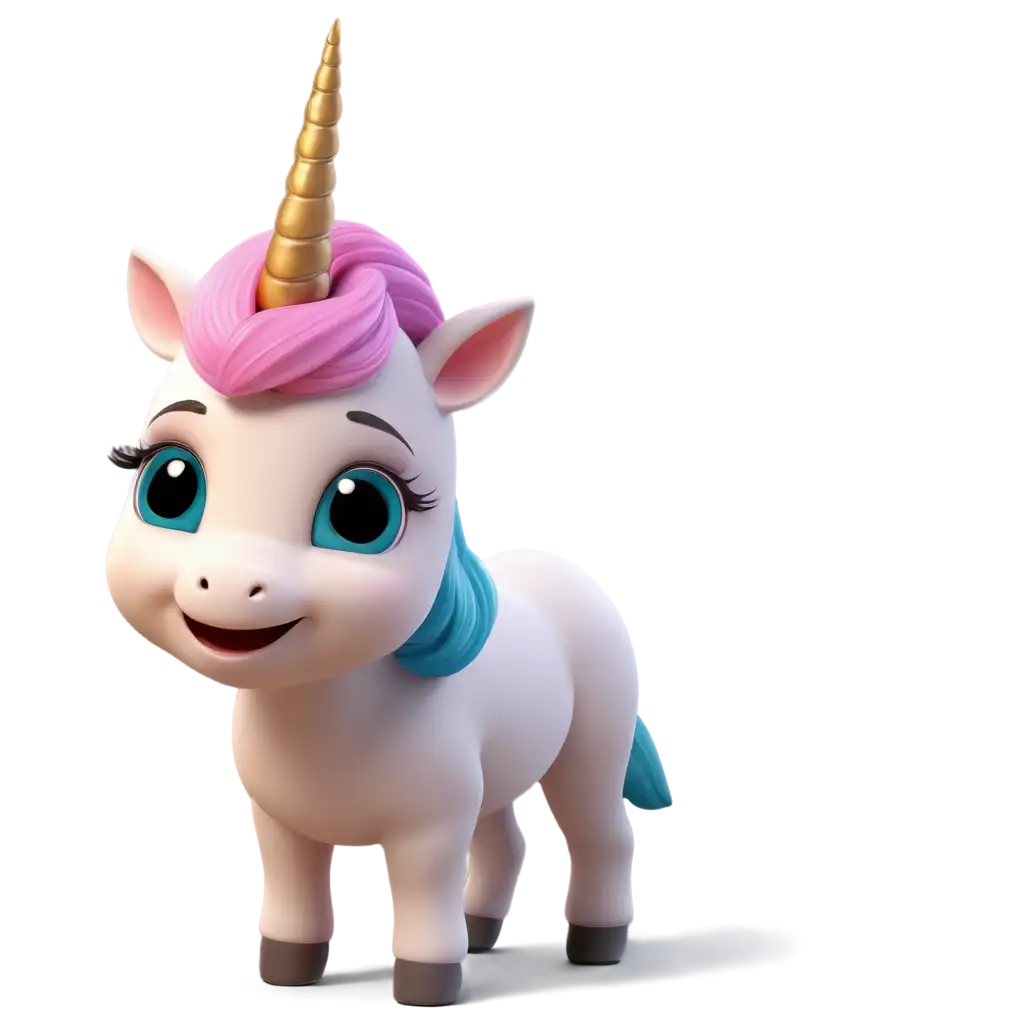 Adorable-3D-Little-Baby-Unicorn-PNG-Enchanting-Digital-Art-for-Magical-Creations