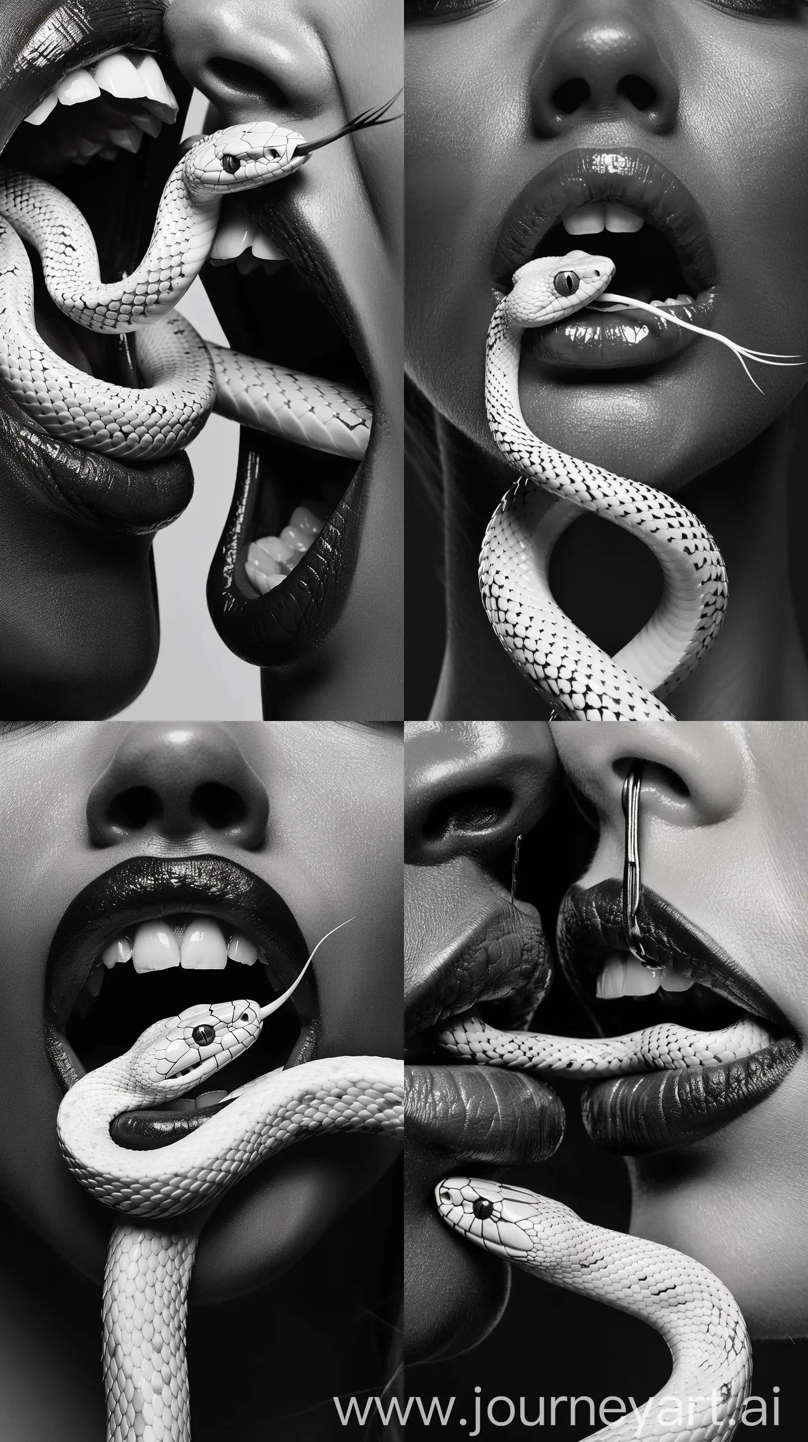 Woman-Encountering-Eerie-White-Snake-Illusion